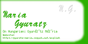 maria gyuratz business card